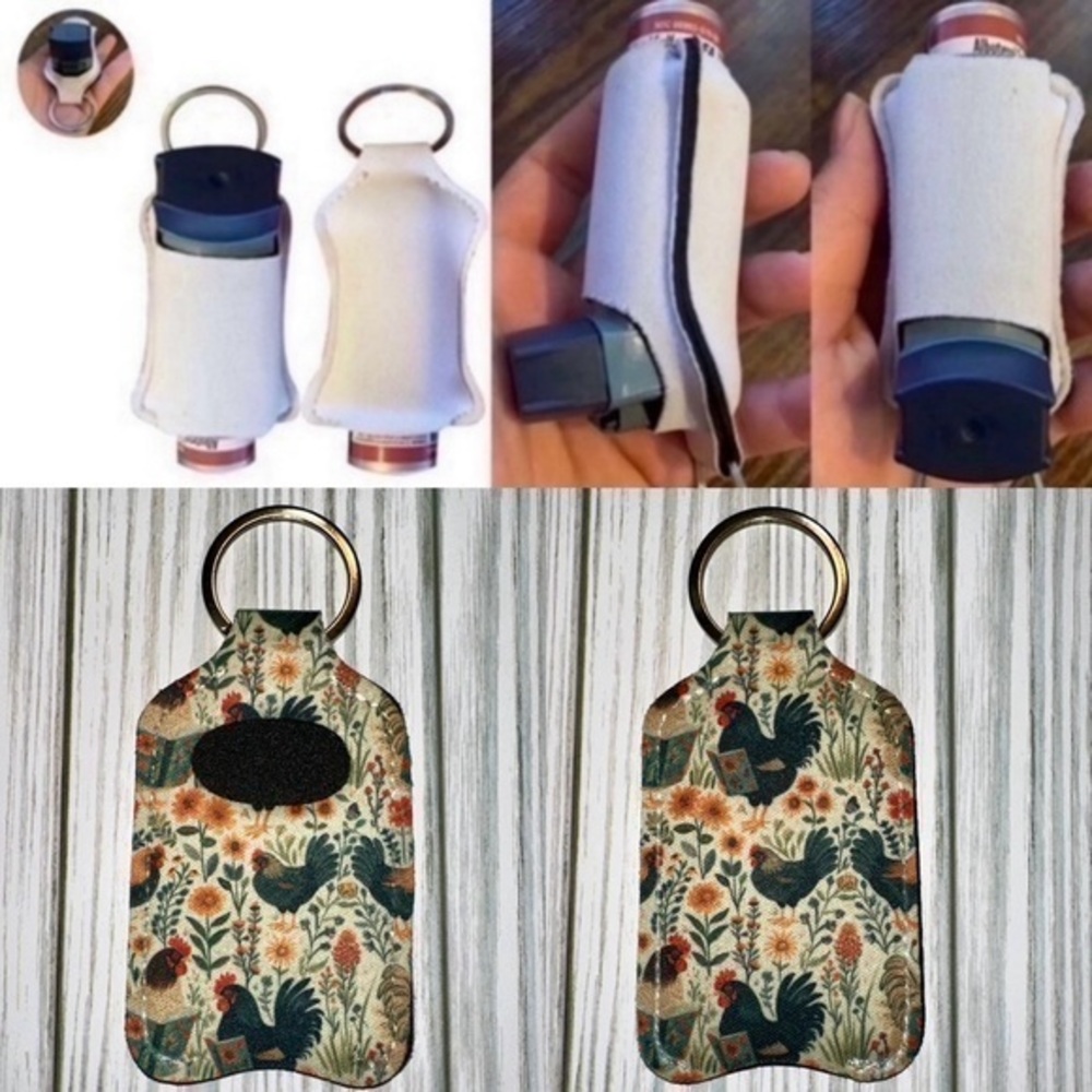 Chickens reading bookss inhaler holder new